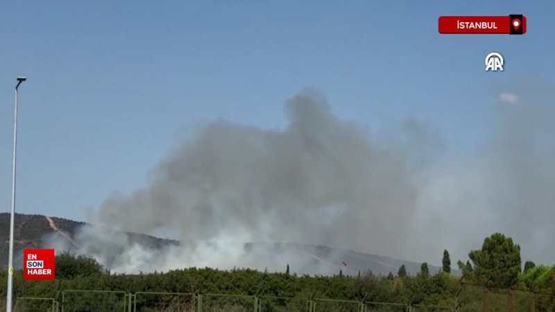 İstanbul  Tuzla'da askeri alanda yangın çıktı