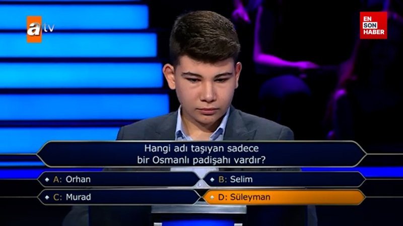 Kim Milyoner Olmak İster'e katılan 16 yaşındaki şirket sahibi yarışmacı