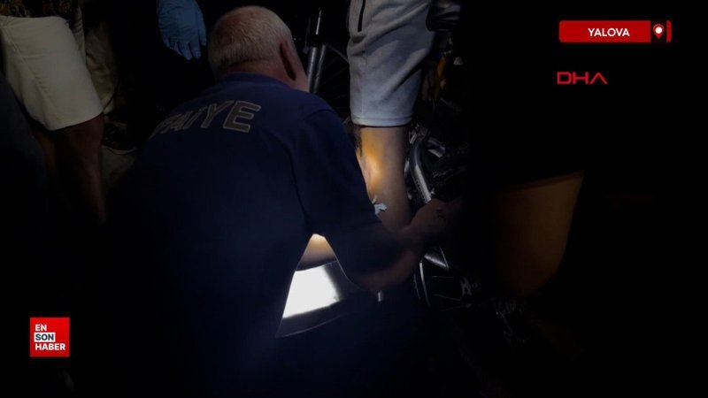 Yalova'da bisikletin ayaklığı bacağına saplandı