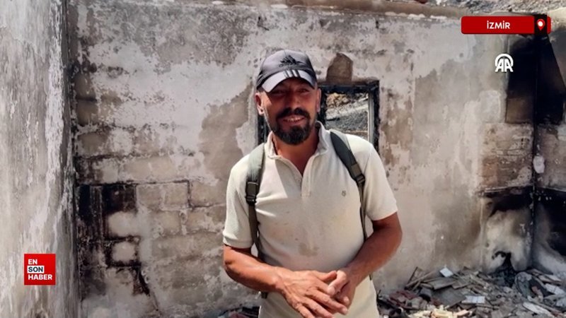 Çorum’da evinin yanması nedeniyle göç ettiği İzmir’de yangın yine onu buldu