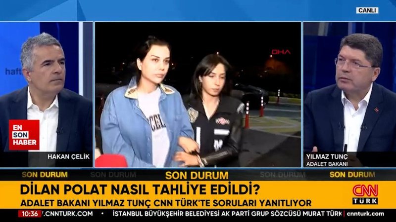 Yılmaz Tunç'tan Dilan Polat tahliyesine ilk yorum: Savcılarımız soruşturmayı titizlikle yürüttü