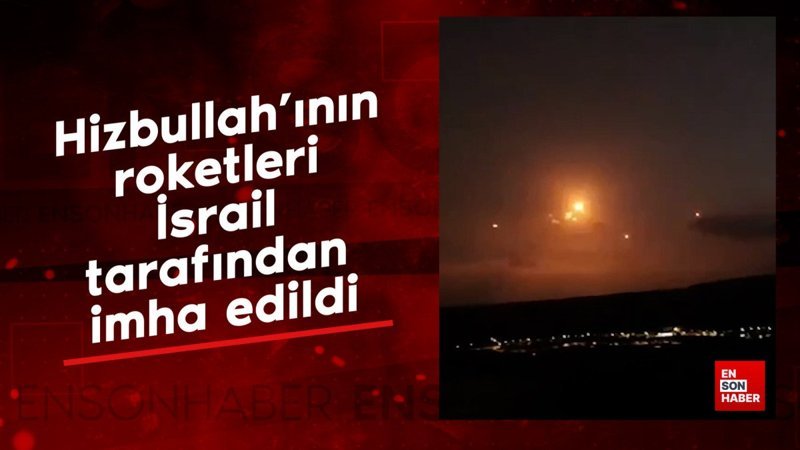 Hizbullah'ının roketleri İsrail hava savunma sistemleri tarafından imha edildi