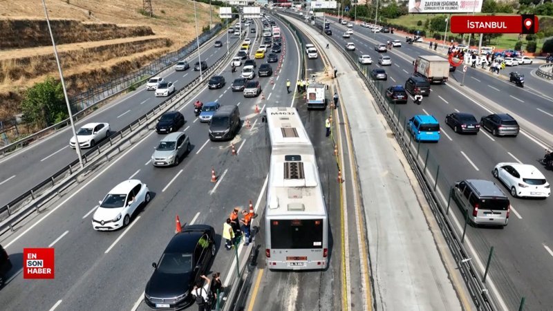 Küçükçekmece'de metrobüs kazası sonrası seferler normale döndü