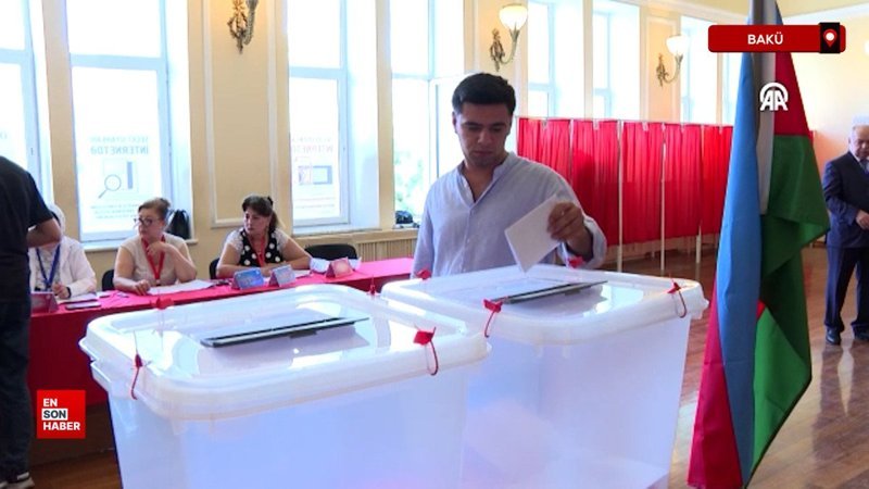 Azerbaycan sandık başında: Karabağ'da sandıklar kuruldu