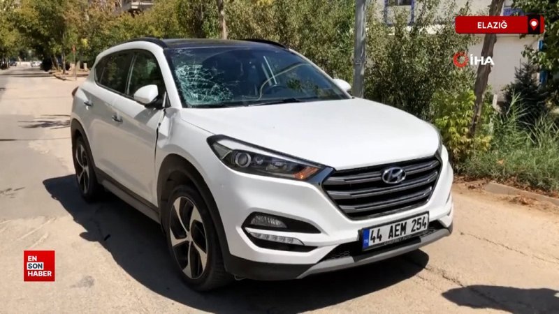 Elazığ’da uzaklaştırma kararı olan şahıs, eşinin aracının önüne kendi attı