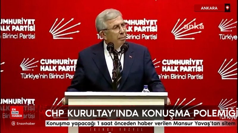 Konuşma yapacağı 1 saat önceden haber verilen Mansur Yavaş’tan CHP’ye sitem
