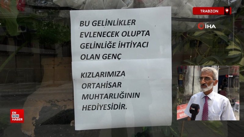 Trabzon'da evlenecek genç kızlara gelinlik hediye ediyor