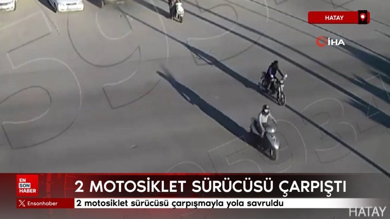 Hatay'da iki motosiklet çarpıştı: Sürücüler yola savruldu