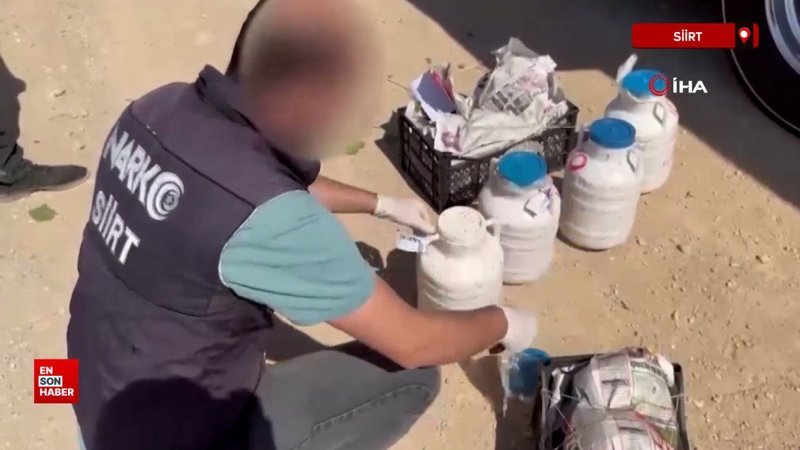 Siirt’te peynir bidonunda uyuşturucu yakalandı