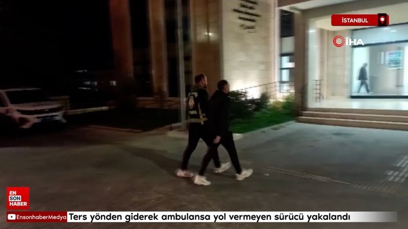 Beylikdüzü’nde ters yönden giderek ambulansa yol vermeyen sürücü yakalandı