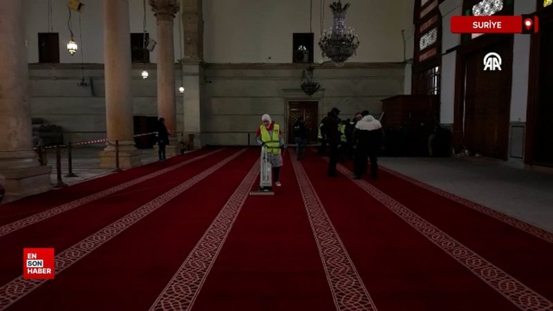 Suriye'deki Emevi Camisi'nin halıları Gaziantep'ten