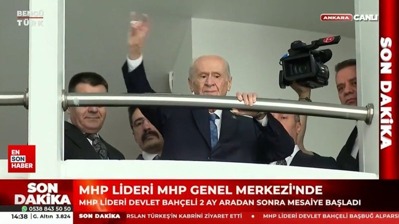 Devlet Bahçeli MHP Genel Merkezi'nde