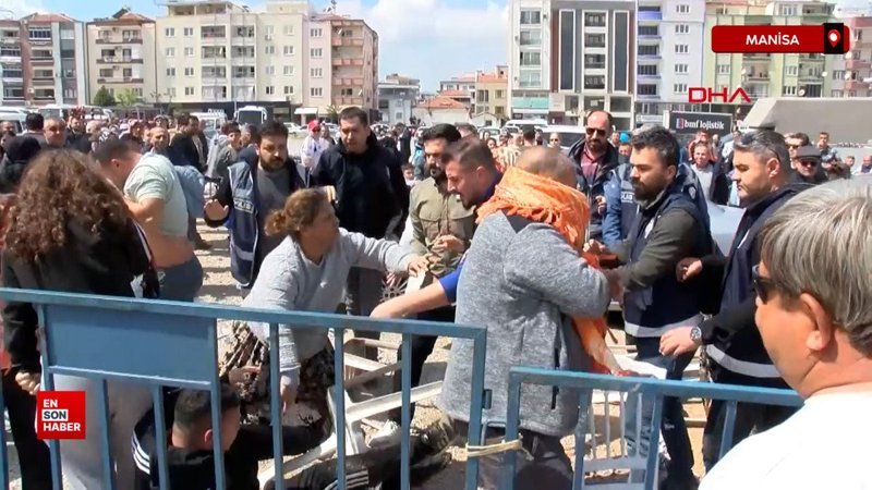 Manisa'da deve güreşinde arbede