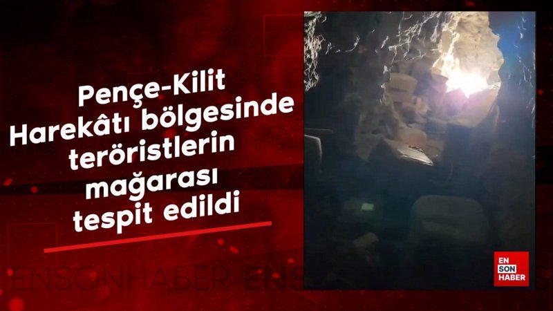 Pençe-Kilit Harekâtı bölgesinde teröristler tarafından kullanılan bir mağara tespit edildi