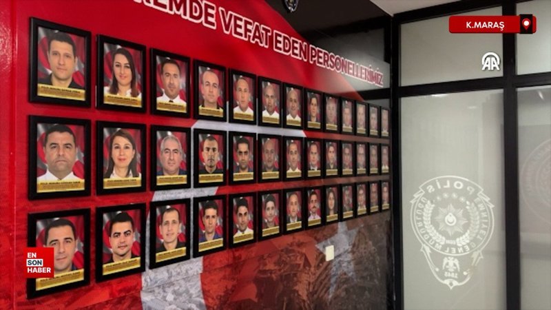 K.Maraş'ta 6 Şubat depremlerinde hayatını kaybeden polisler anı köşesinde yaşatılıyor