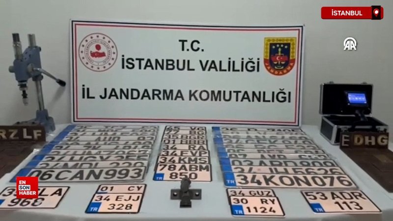 İstanbul'da sahte plaka üreten 3 şüpheli tutuklandı