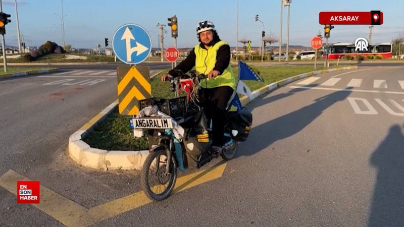 Almanya'dan Mekke'ye bisikletiyle hac yolculuğu yapıyor