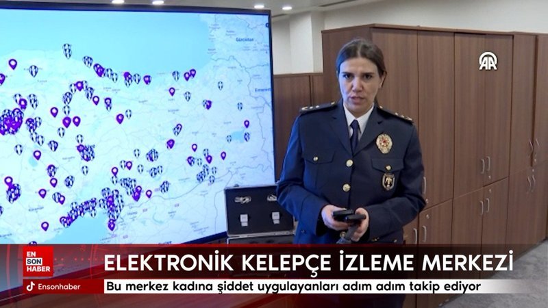 Elektronik kelepçe izleme merkezi, kadına şiddet uygulayanları adım adım takip ediyor