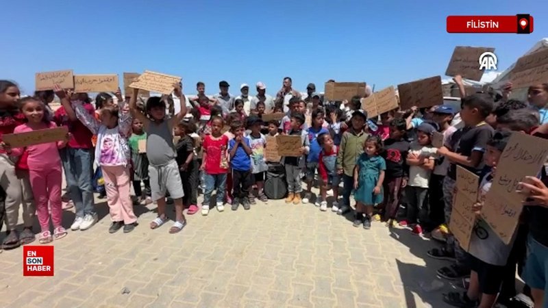 Filistinli çocuklardan dünyaya çağrı: Savaşı durdurun