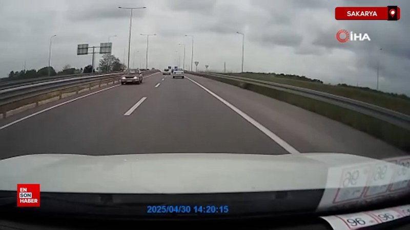 Sakarya'da ters yönde giderek tehlike saçan sürücüye 9 bin lira ceza