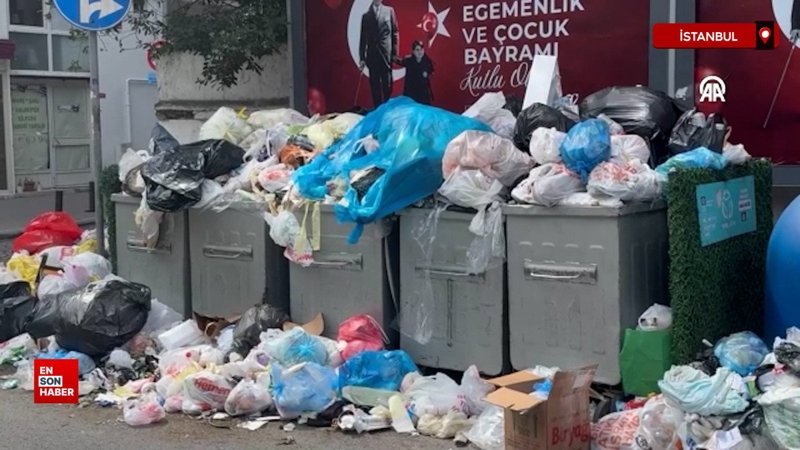 Beşiktaş'ta toplanmayan çöpler vatandaşları ve esnafı rahatsız ediyor