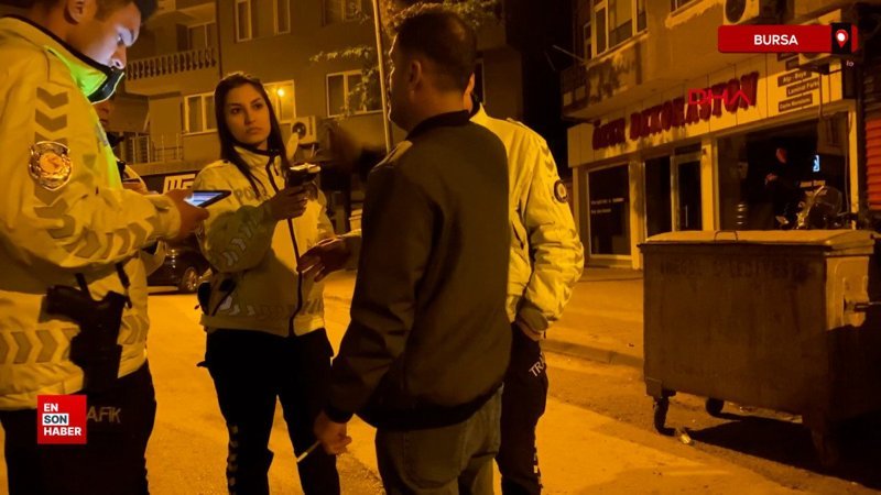 Bursa'da alkollü sürücü ile polisin sabır sınavı