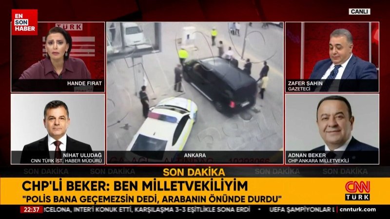 CHP’li Adnan Beker’in şoförü, aracı polis ekiplerinin üzerine sürdü