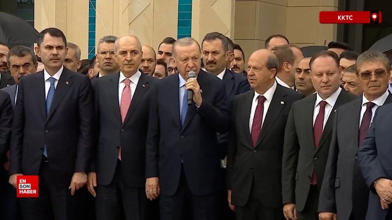 KKTC Cumhurbaşkanlığı Külliyesi, Erdoğan'ın katılımıyla açıldı