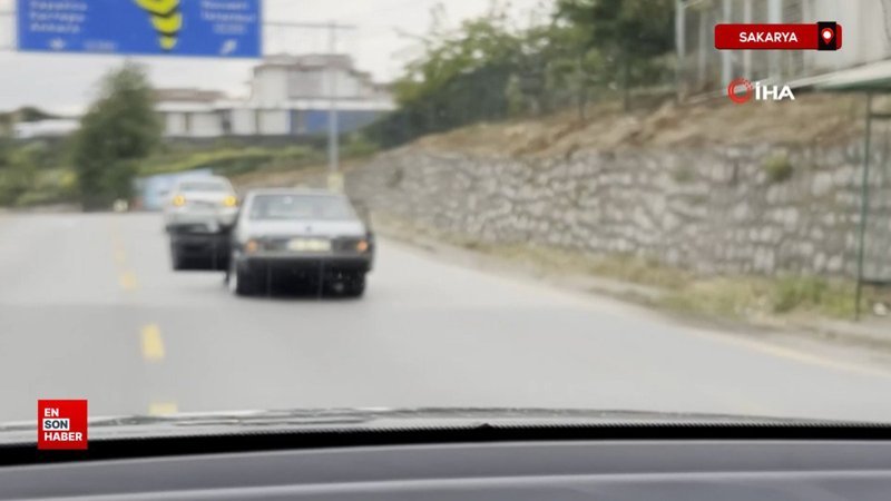 Sakarya'da düğün konvoyunda akıl almaz görüntü