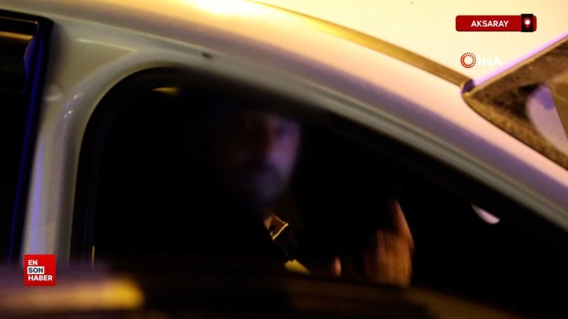 Aksaray'da kovalamaca sonucu yakalanan sürücüyle polisin imtihanı