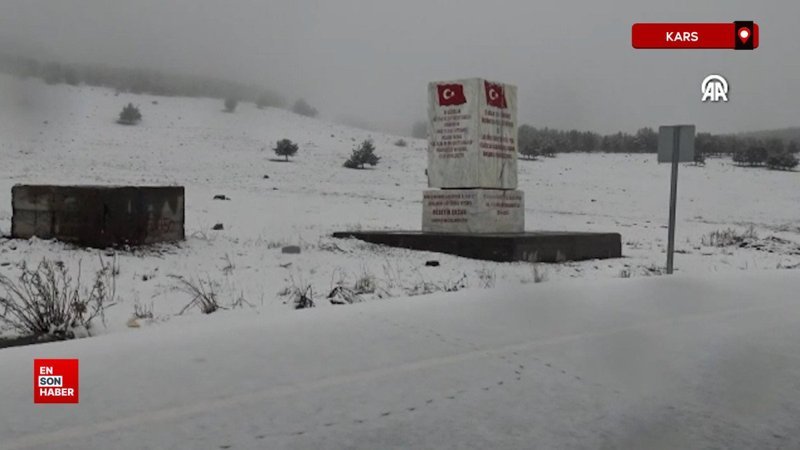 Kars Sarıkamış'ın zirveleri karla kaplandı