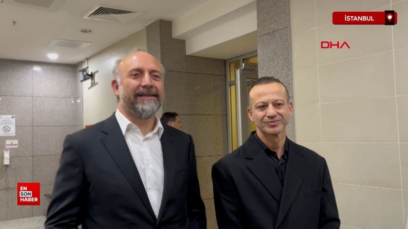 Halit Ergenç ve Rıza Kocaoğlu adliyeye geldi