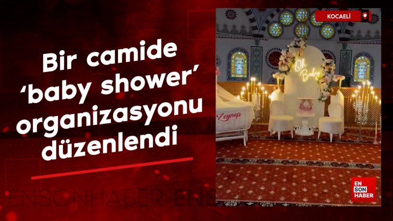 Kocaeli'de bir camide 'baby shower' organizasyonu düzenlendi