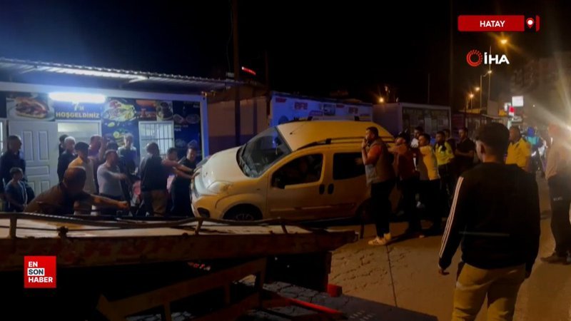 Hatay'da satmak için kaporasını aldığı otomobilinin üzerine hafif ticari araç çıktı