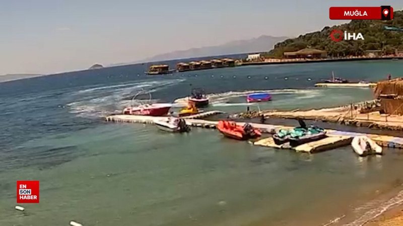 Bodrum'da su sporu kazası: Deniz yatağı, sürat teknesine çarptı