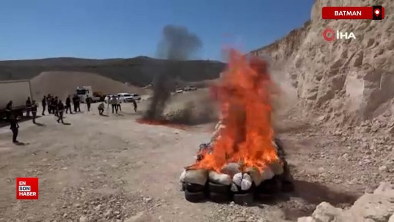 Batman'da 2 ton uyuşturucu madde imha edildi