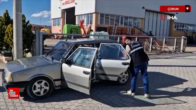 Çorum'da çaldıkları otomobille drift atan çocuklar gözaltına alındı