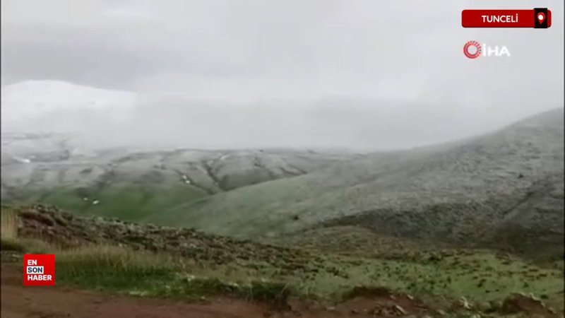 Tunceli'de yüksek kesimlere kar yağdı