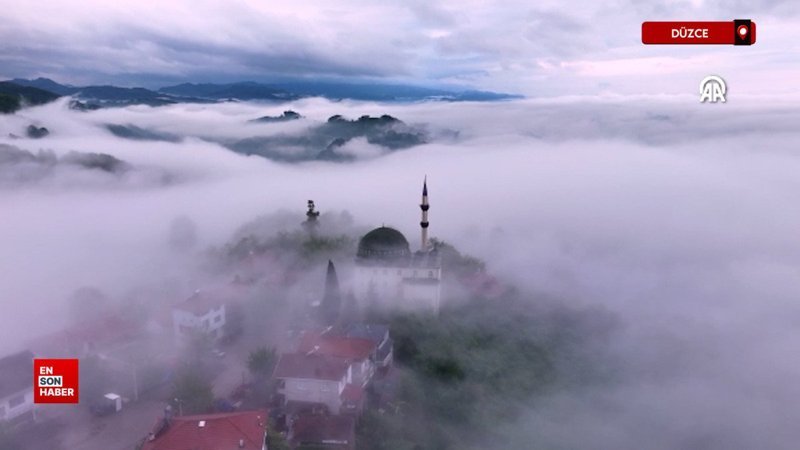 Düzce'de sis denizi