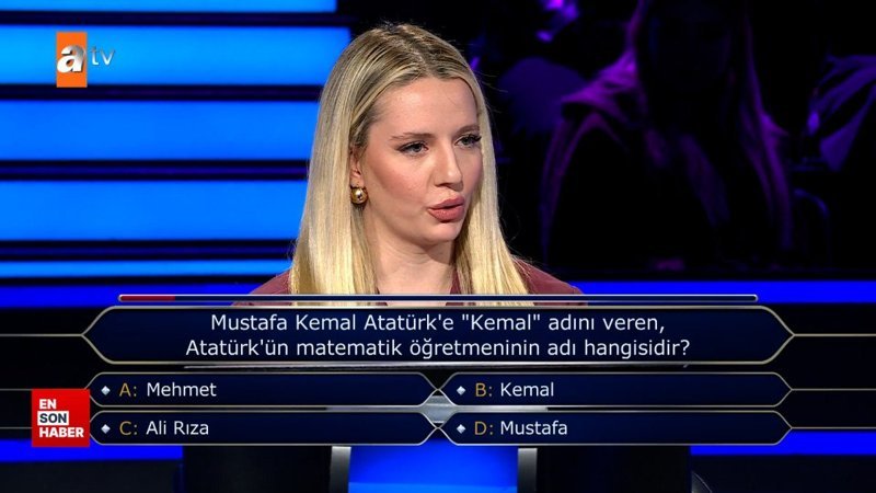 Kim Milyoner Olmak İster'de Atatürk sorusu