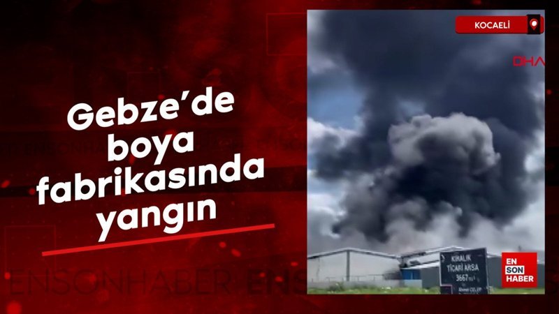 Gebze’de boya fabrikasında yangın
