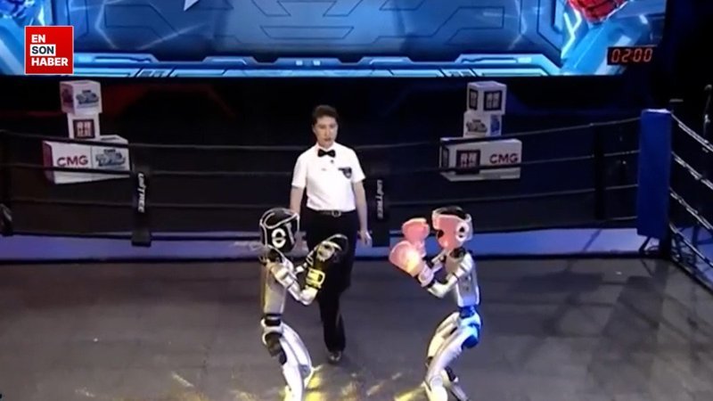 Çin'de dünyanın ilk robot boks maçı yapıldı