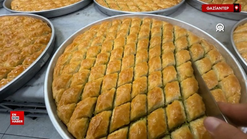 Gaziantepli baklavacılarda bayram telaşı başladı