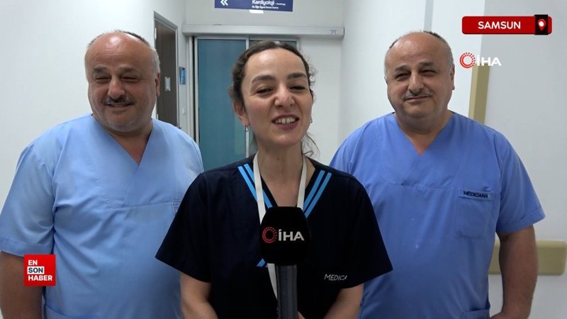 Samsun’da hastanede görev yapan ikiz doktorlar
