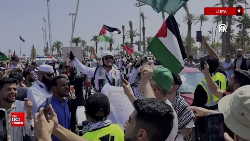 Gazze’ye ilerleyen ‘Mağrib Direniş Konvoyu’ coşkuyla karşılandı