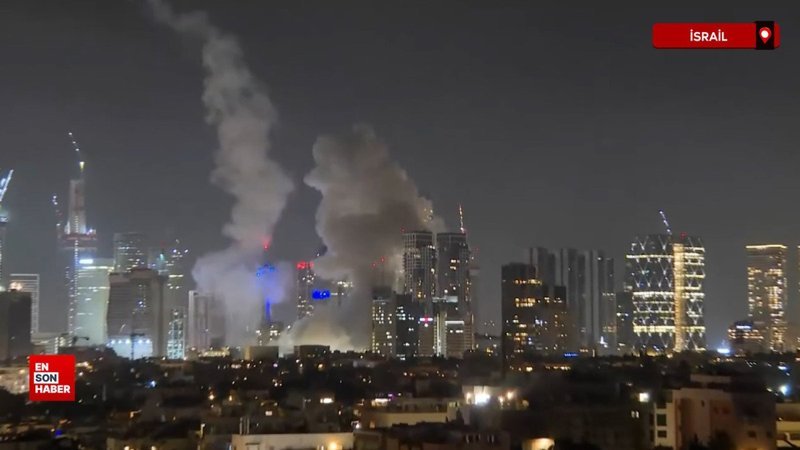 İran'dan füze saldırısı: Tel Aviv'den dumanlar yükseldi