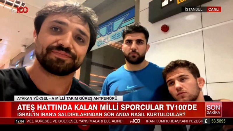 Ateş hattında kalan milli sporcular tv100’de: Son anda kurtuldular
