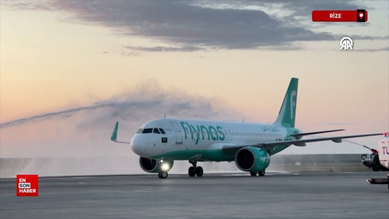 Riyad'dan Rize'ye ilk direkt uçuş gerçekleşti