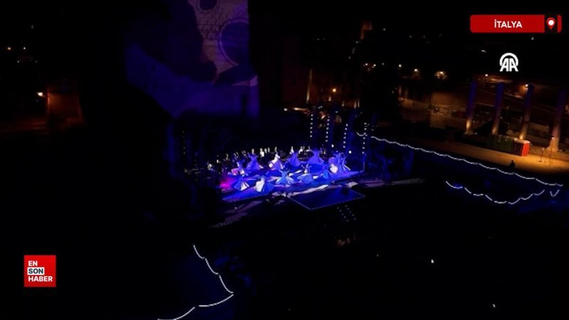 Roma'nın simge yapısı Kolezyum'un önünde Mevlevi Sema Töreni yapıldı