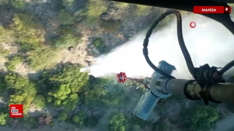 Manisa’daki orman yangını ikinci gününde: Söndürme çalışmaları sürüyor